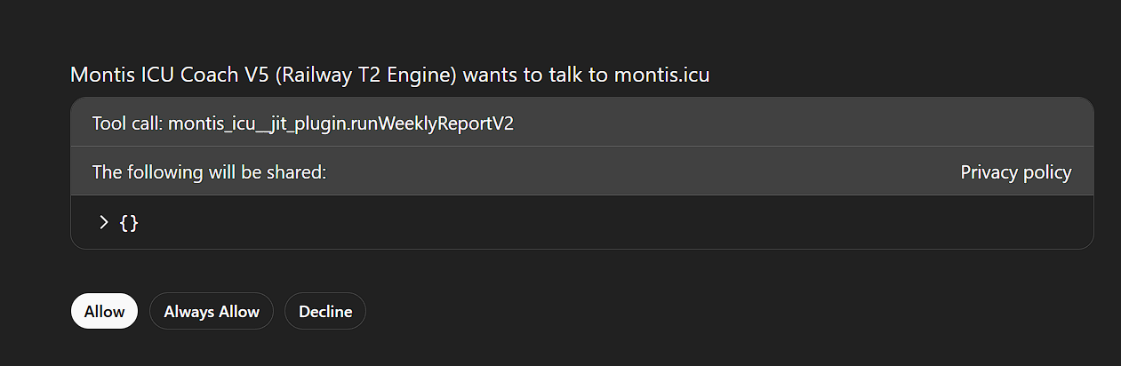Run weekly report
